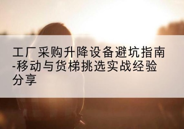 依安移动式升降机怎么选-工厂采购升降设备避坑指南-移动与货梯挑选实战经验分享